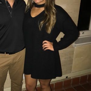 Black sweater dress